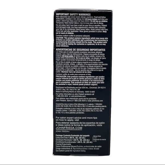 John Frieda Precision Foam Permanent Colour 5NBG Medium Chestnut Brown Gold Tone - Picture 2 of 6